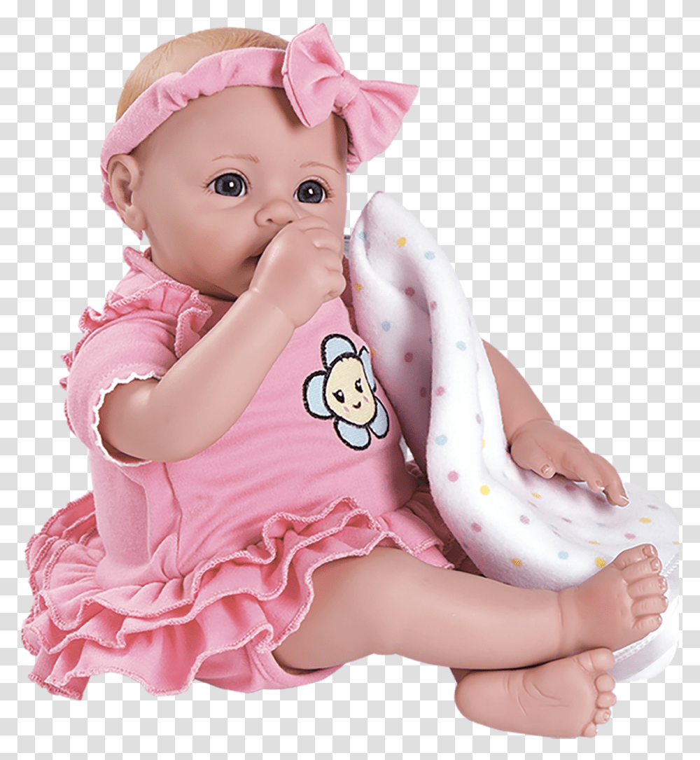 Adora Lifelike Baby Doll Baby Time Pink, Toy, Apparel, Person Transparent Png