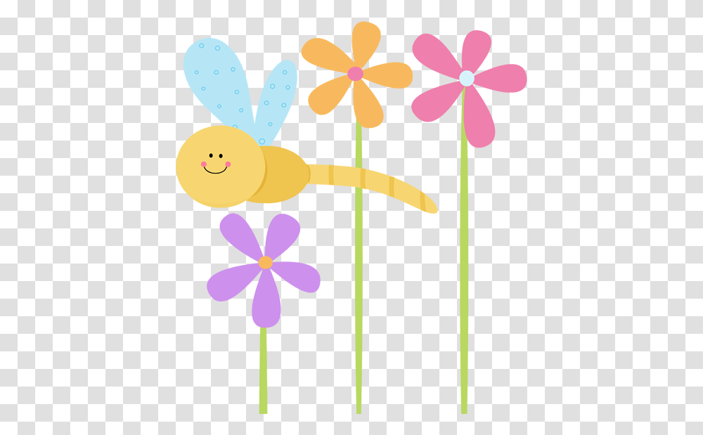 Adorable Clipart Dragonfly, Flower, Plant, Blossom Transparent Png