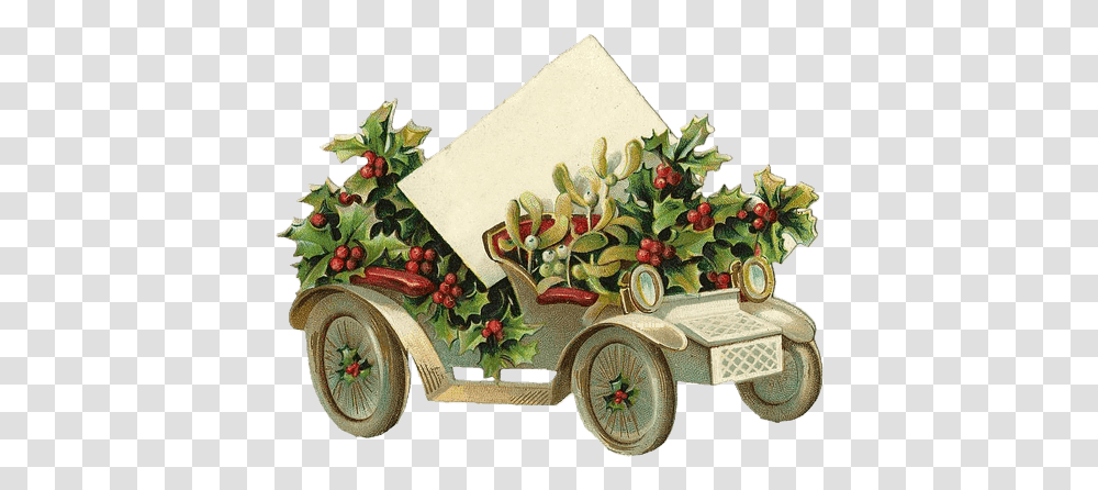 Adornos Navidad Vintage Christmas Vintage, Vehicle, Transportation, Plant, Car Transparent Png
