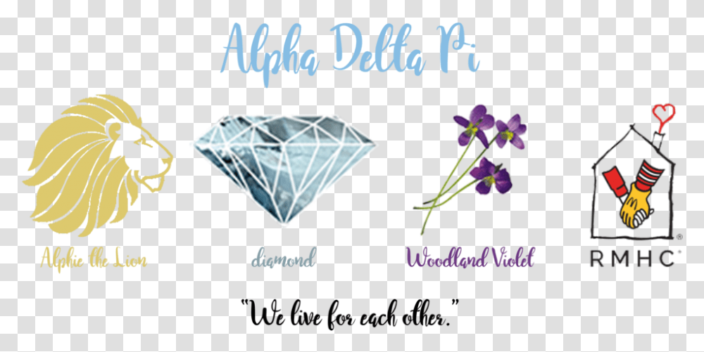 Adpi Symbols Vert Alpha Delta Pi Symbols, Diamond, Gemstone, Jewelry Transparent Png