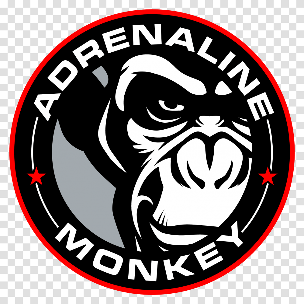 Adrenaline Monkey Logo Adrenaline Monkey Logo, Label, Text, Sticker, Symbol Transparent Png