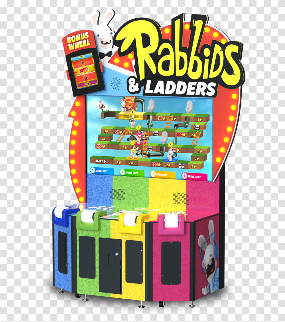 Adrenaline Rabbids And Ladders, Arcade Game Machine, Pac Man Transparent Png