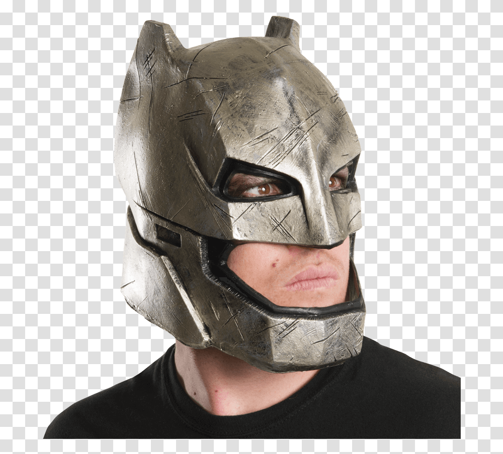 Adult Armoured Batman Full Mask Batman Mask, Apparel, Helmet, Crash Helmet Transparent Png