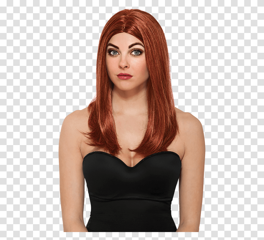 Adult Black Widow Winter Soldier Wig Black Widow Red Hair The Winter Soldier, Person, Human Transparent Png