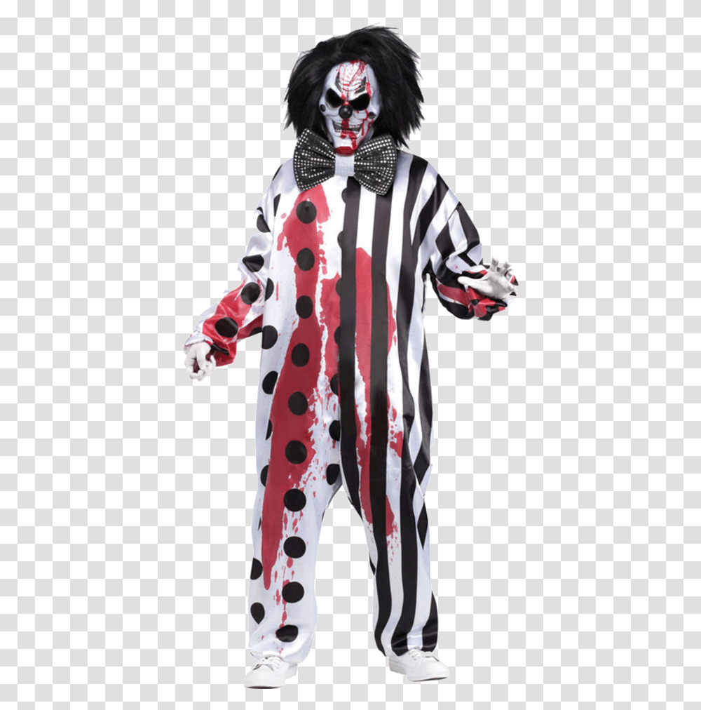 Adult Bleeding Killer Clown Costume Killer Clown, Performer, Person, Human Transparent Png