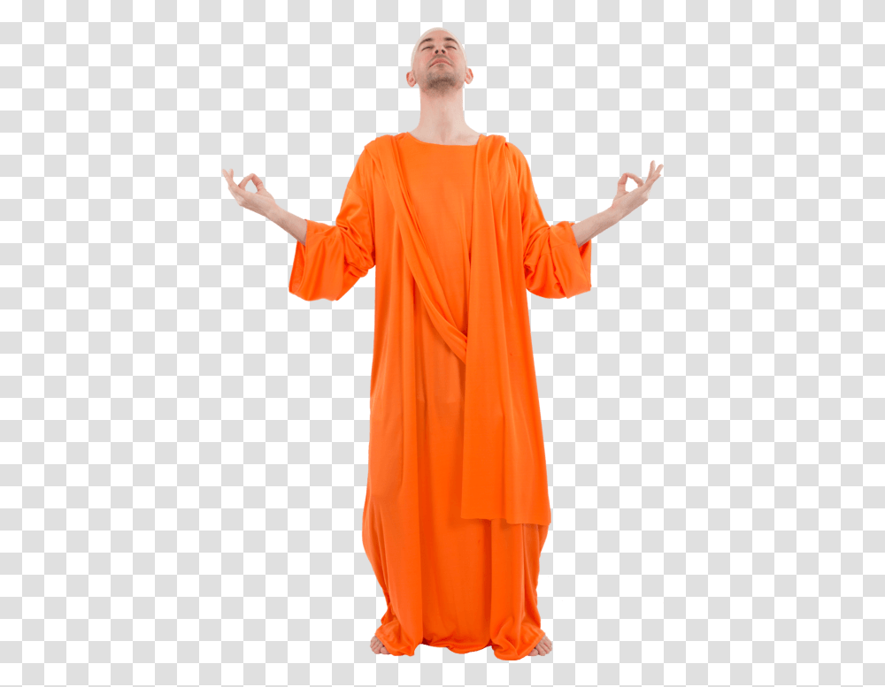 Adult Buddhist Monk Costume Download Buddha Costume, Sleeve, Person, Long Sleeve Transparent Png