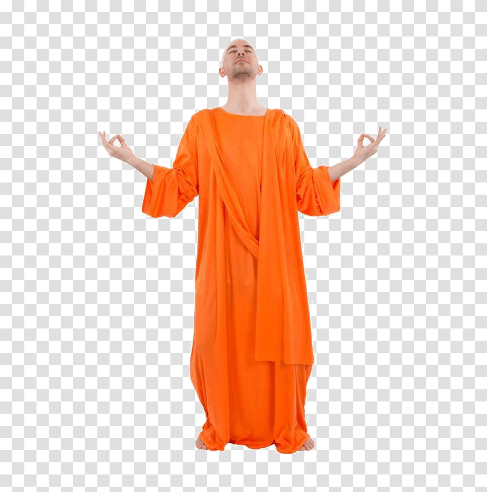 Adult Buddhist Monk Costume Jokers, Person, Robe, Fashion Transparent Png