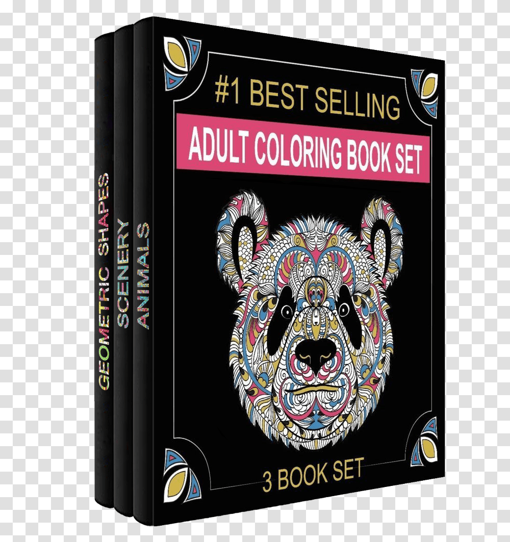 Adult Coloring Books Animals Geometric Shapes With Creative Calm Studios Ebay, Art, Pattern, Doodle, Drawing Transparent Png