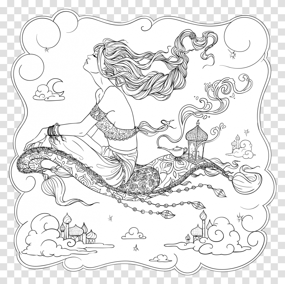 Adult Coloring Clipart Coloring Book, Pillow, Cushion, Doodle, Drawing Transparent Png