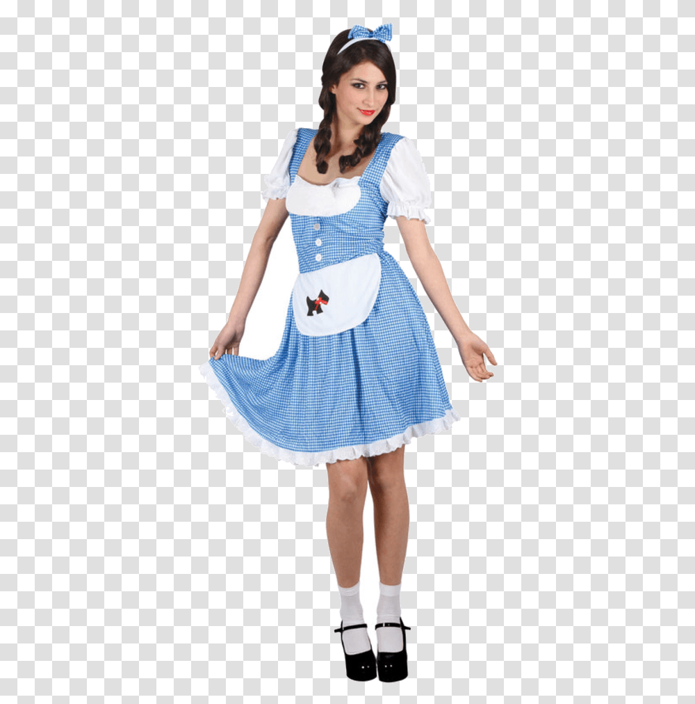 Adult Country Girl Costume Dorothy Wizard Of Oz Costume, Person, Human, Skirt Transparent Png