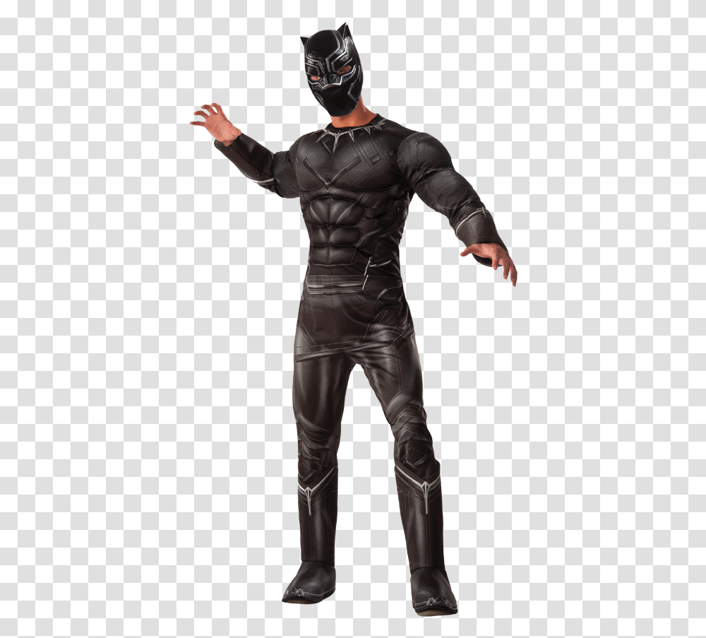 Adult Deluxe Black Panther Costume Black Costumes For Men, Person, Human, Alien, Ninja Transparent Png