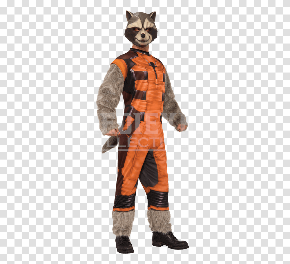 Adult Deluxe Rocket Raccoon Costume, Person, Human, Astronaut, Fireman Transparent Png