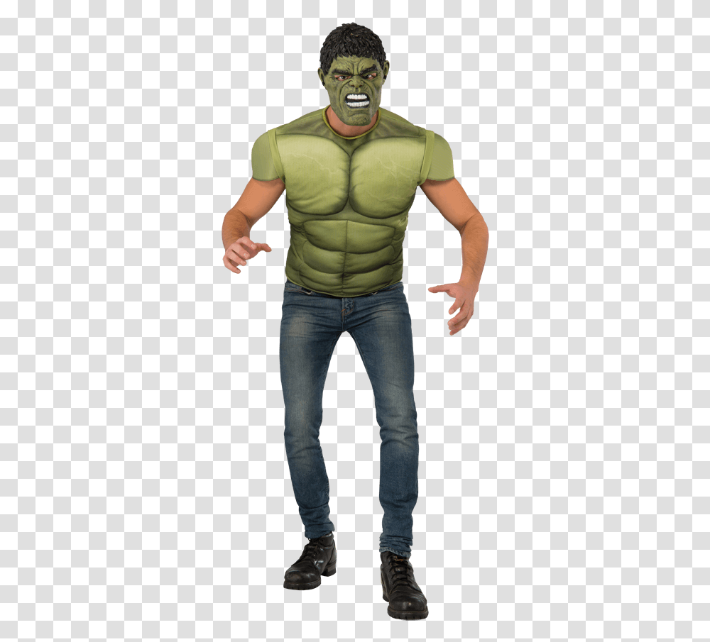 Adult Hulk Costume, Pants, Person, Jeans Transparent Png