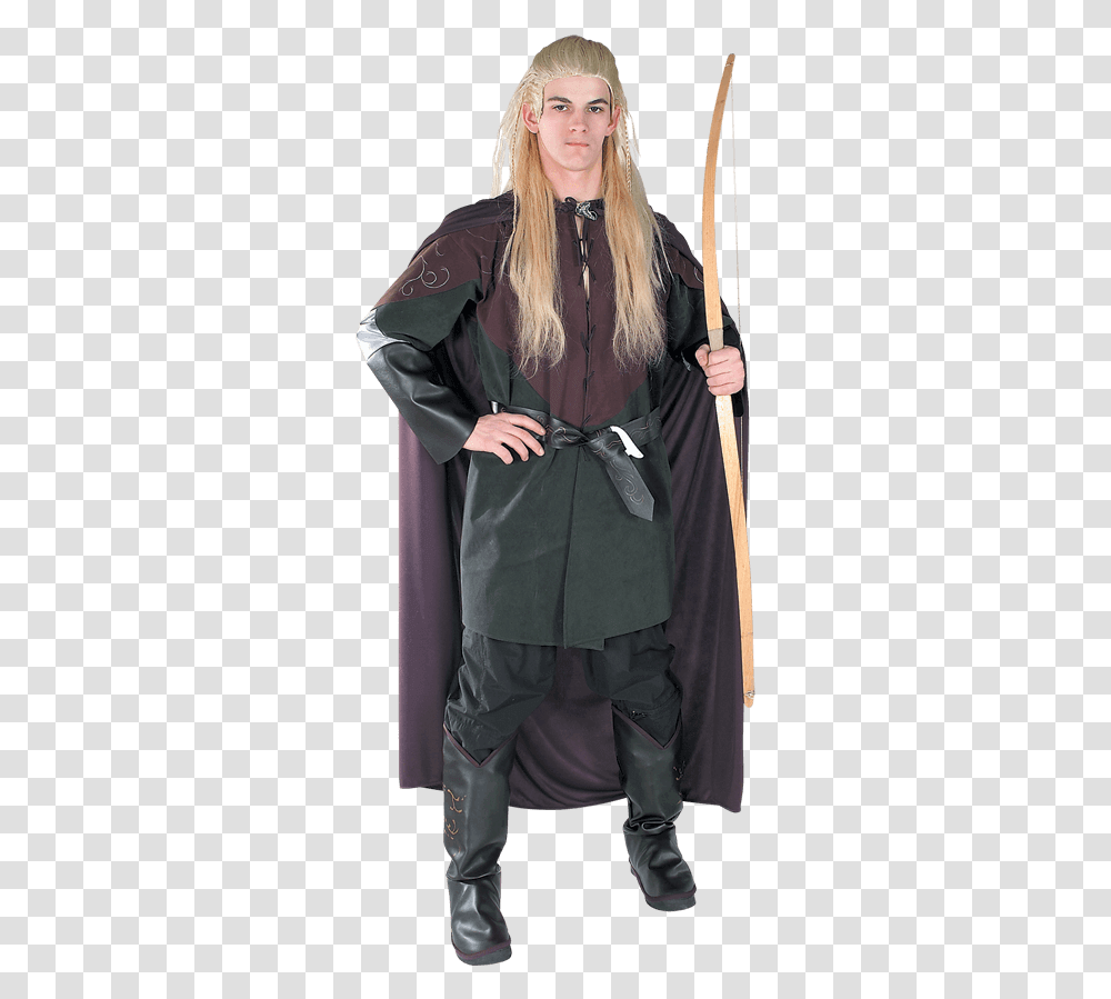 Adult Lotr Legolas Costume Lord Of The Rings Elves Costume, Person, Fashion, Cloak Transparent Png