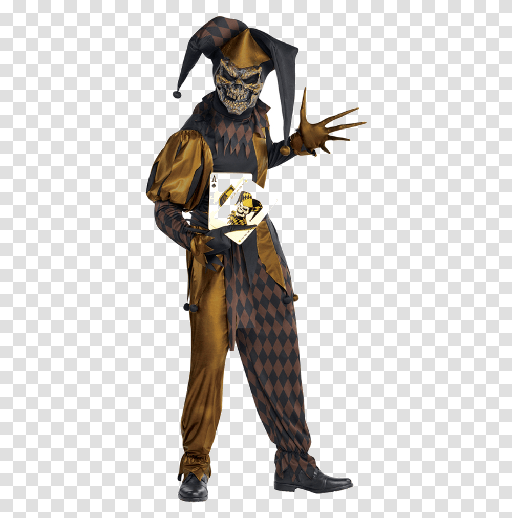 Adult Male Jokers Wild Costume Scary Joker Halloween Costume, Person, Human, Performer Transparent Png