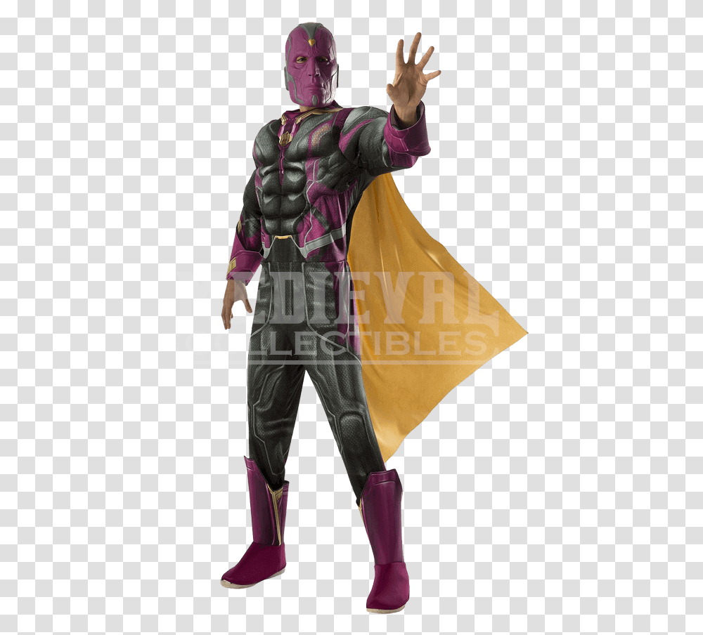 Adult Marvel Civil War Deluxe Vision Costume Vision Avengers Costume, Dance Pose, Leisure Activities, Performer, Person Transparent Png