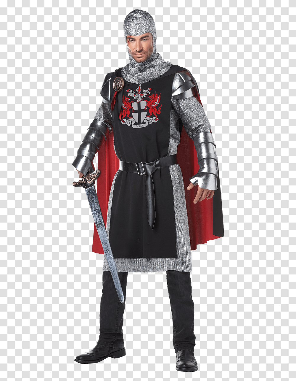 Adult Medieval Knight Costume, Person, Long Sleeve, Armor Transparent Png