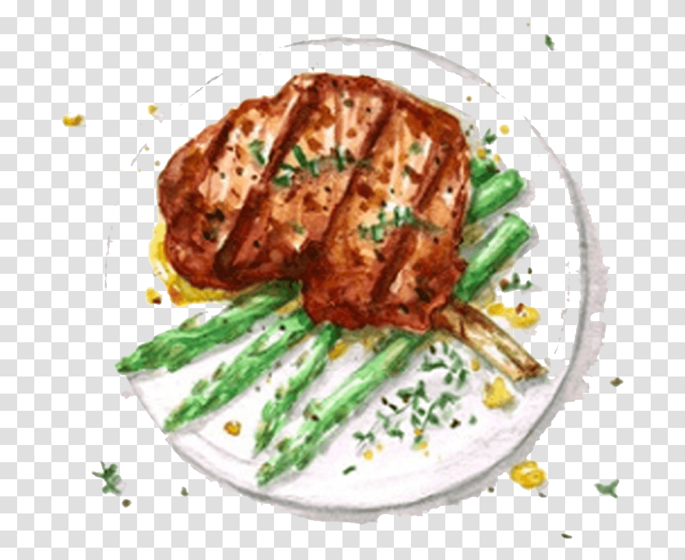 Adult Paint Food Watercolor, Plant, Meal, Produce, Pork Transparent Png