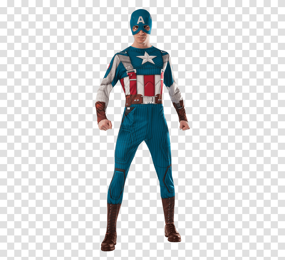 Adult Retro Captain America Costume Capitaine Amricain, Pants, Person, Sleeve Transparent Png
