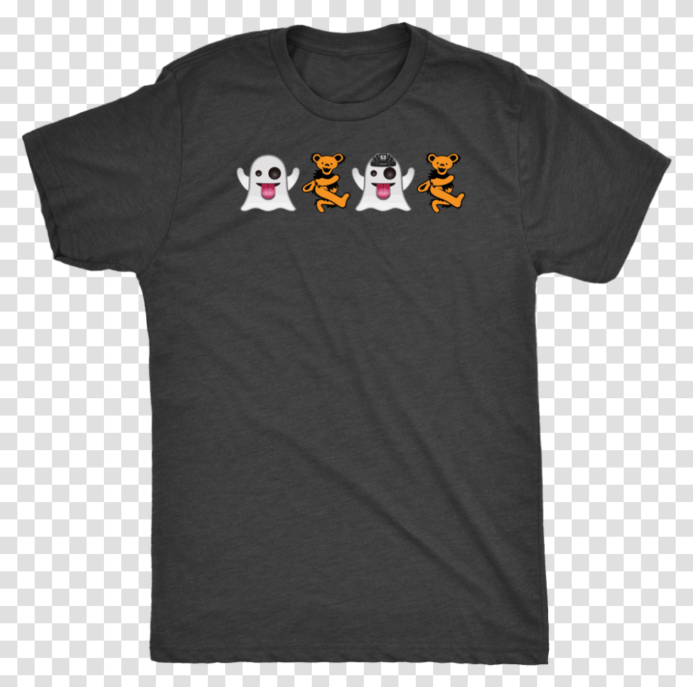 Adult Retro Ghost Bear Emojis Tri Blend T ShirtClass Your Girl My Girl, Apparel, T-Shirt Transparent Png