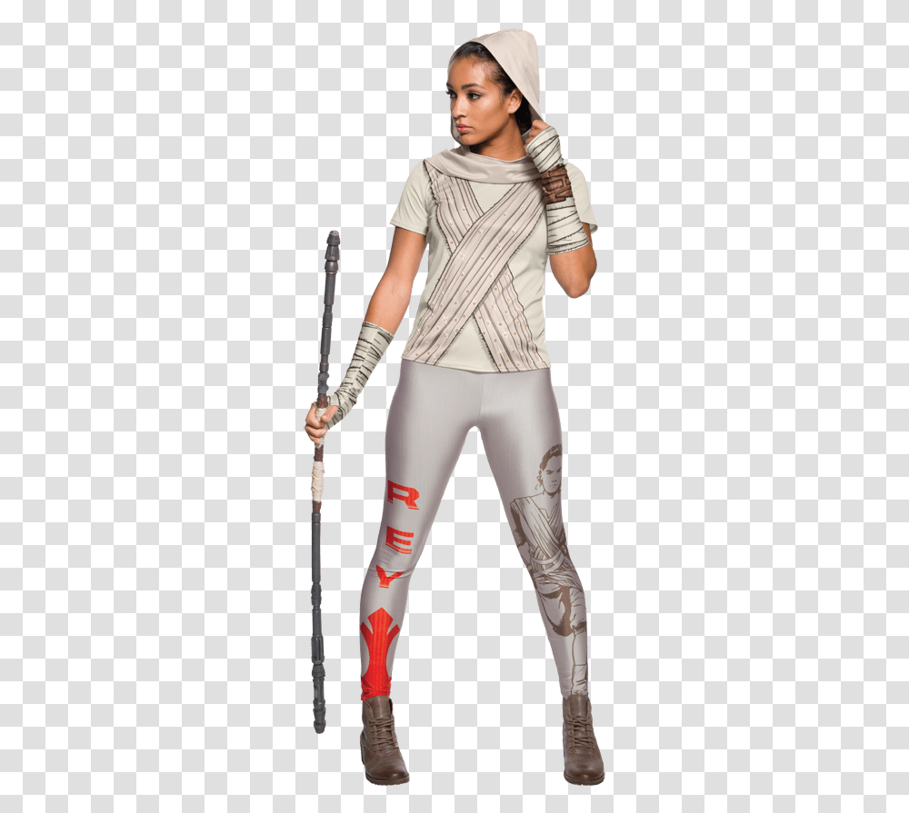 Adult Rey Hooded Rhinestone Costume Top Rey, Person, People, Arm Transparent Png