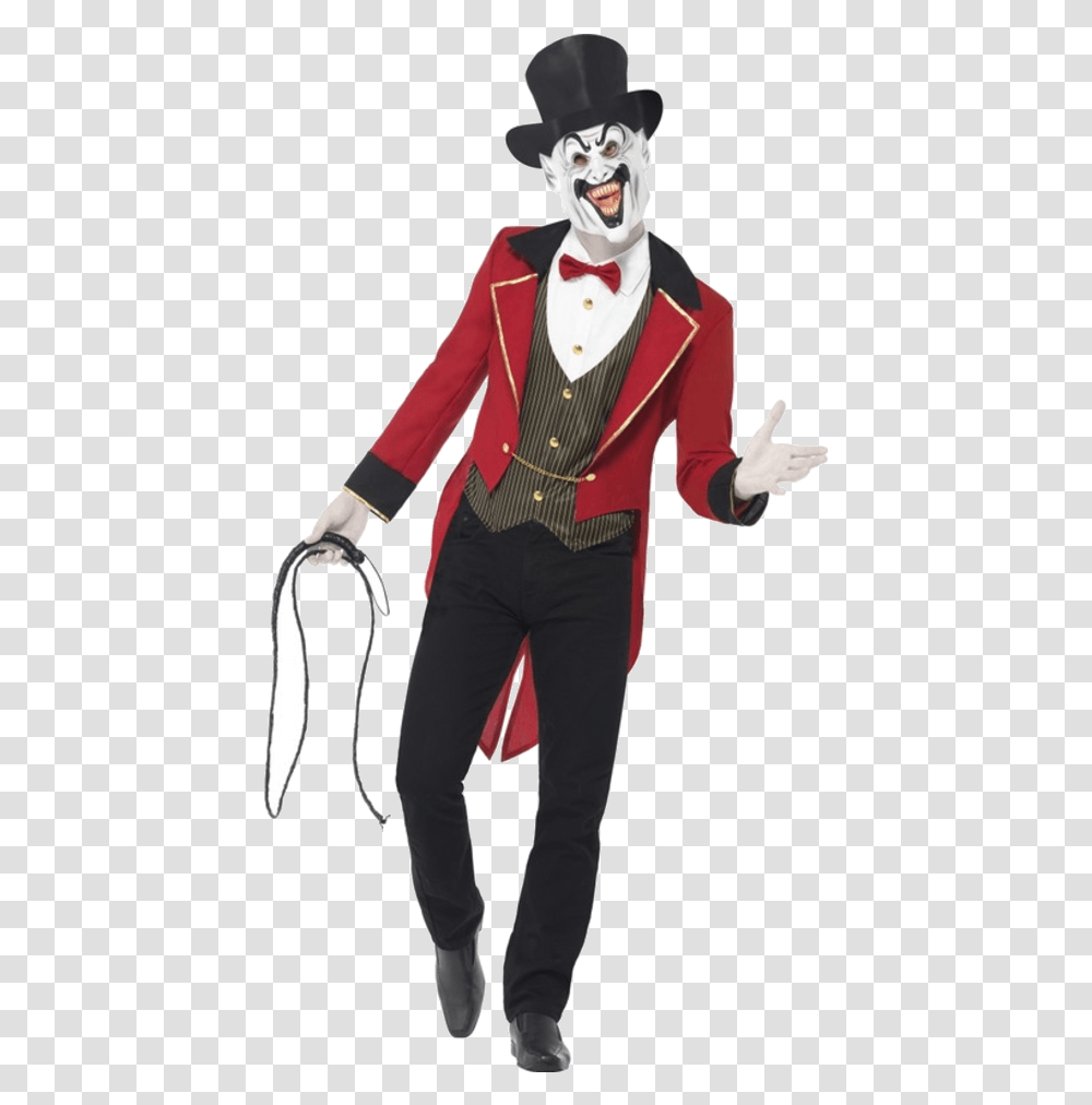 Adult Sinister Ringmaster Costume Halloween Ringmaster Costume, Performer, Person, Human, Magician Transparent Png