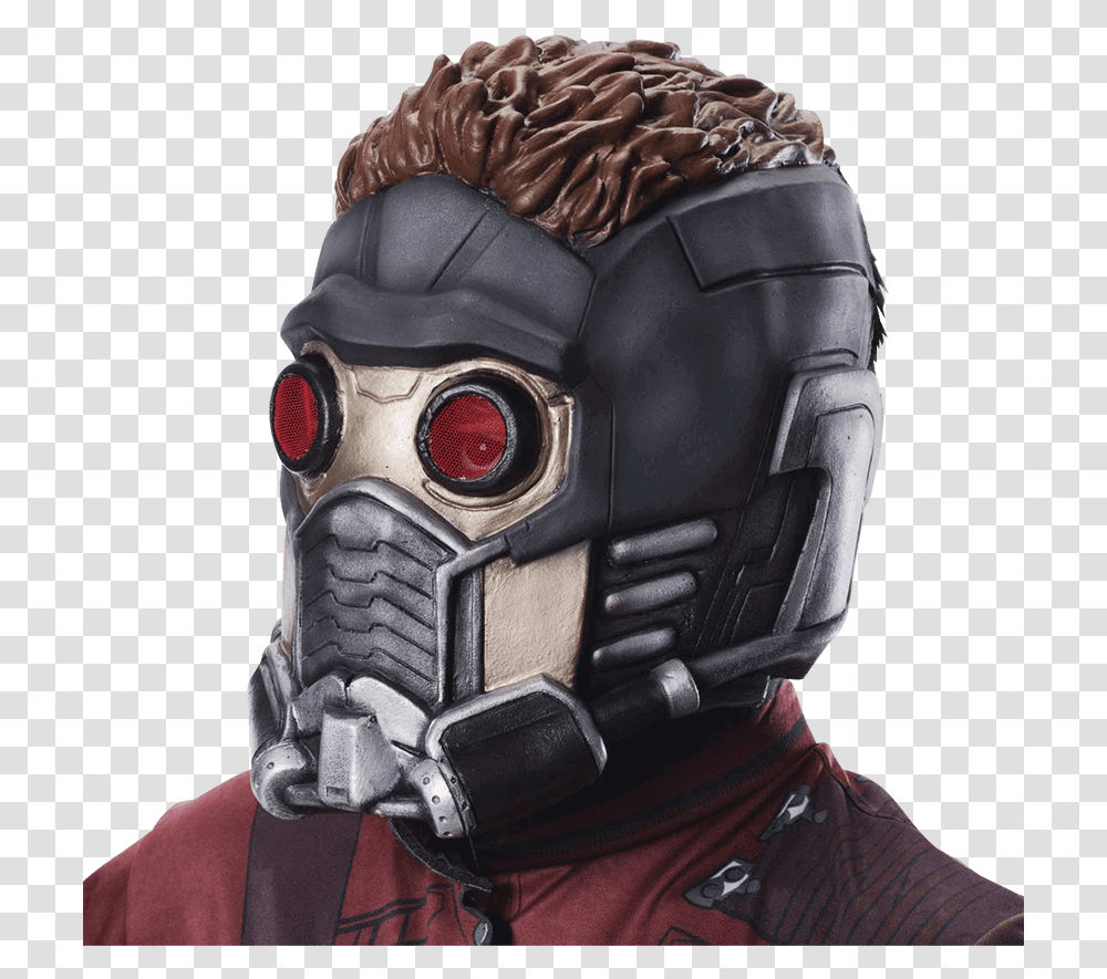 Adult Star Lord Mask Star Lord With Mask, Apparel, Helmet, Crash Helmet Transparent Png