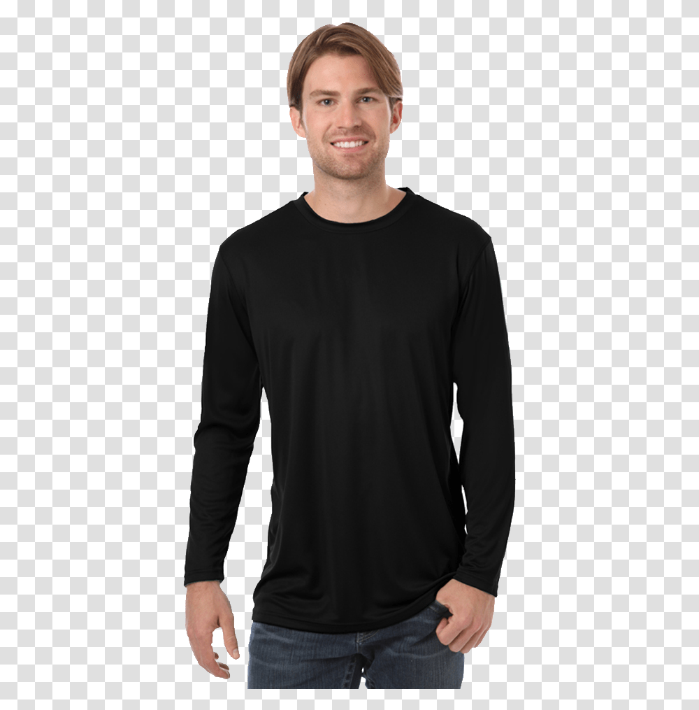 Adult Value Ls Wicking Tee T Shirt, Sleeve, Apparel, Long Sleeve Transparent Png
