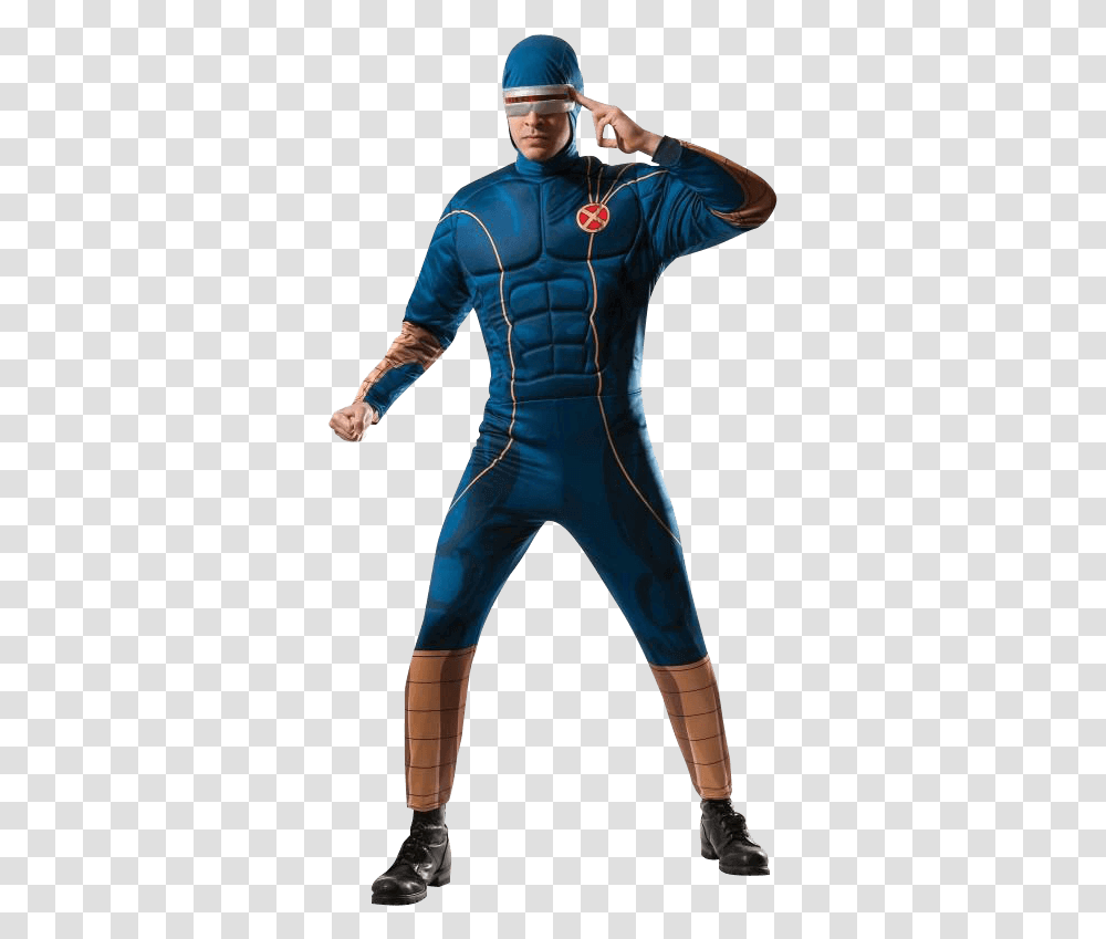 Adult X Men Cyclops Costume X Men Marvel Costume, Person, People, Long Sleeve Transparent Png