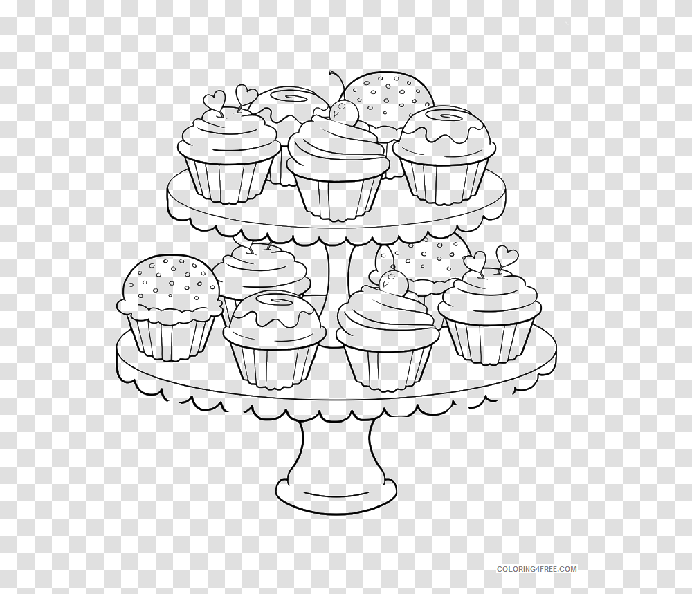 Adults Coloring Pictures Cupcake, Machine, Goblet, Glass Transparent Png