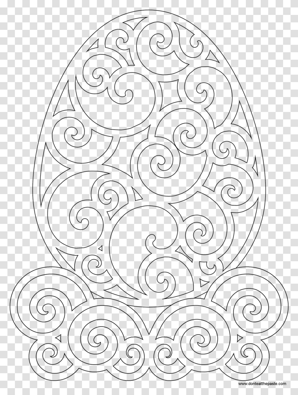 Advanced Coloring Pages Swirls Wielkanocny Witra Szablon, Gray, World Of Warcraft Transparent Png
