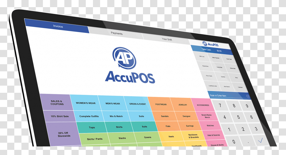 Advanced Pos System By Accupos Point Of Sale Accupos, Calendar, Computer, Electronics Transparent Png