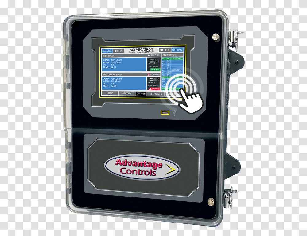 Advantage Controls Megatron Mt Industrial Water Advantage Controller, Label, Text, Machine, Mobile Phone Transparent Png