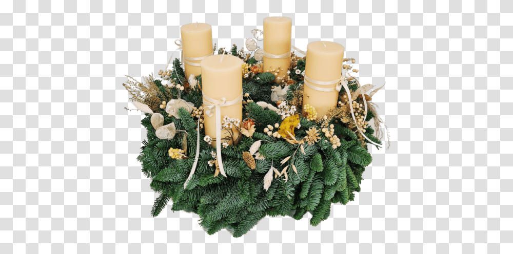 Advent Wreath No6 Dolls Flowers Advent, Candle, Plant, Birthday Cake, Dessert Transparent Png