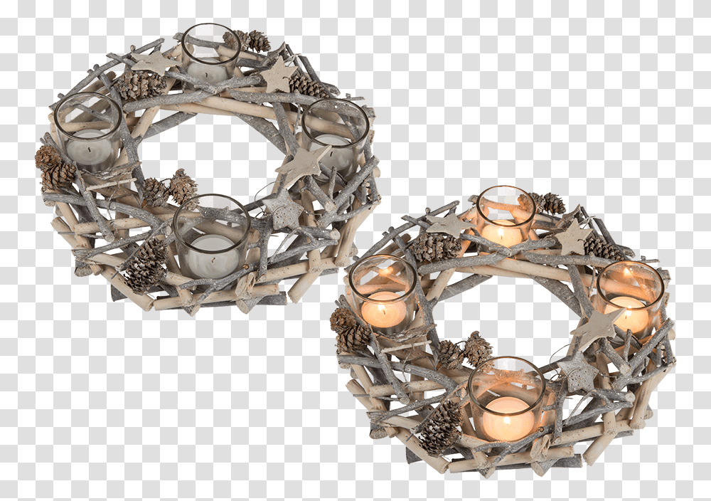 Advent Wreath With Branches, Cuff, Ivory, Crystal, Jewelry Transparent Png