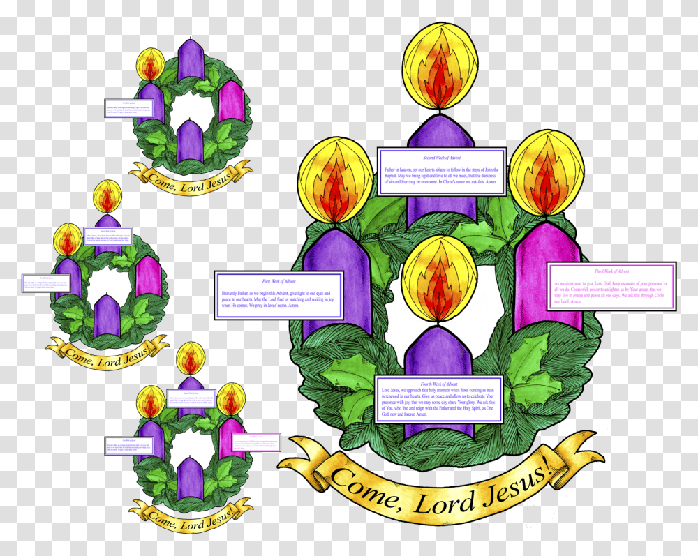Advent Wreath With Label, Advertisement Transparent Png