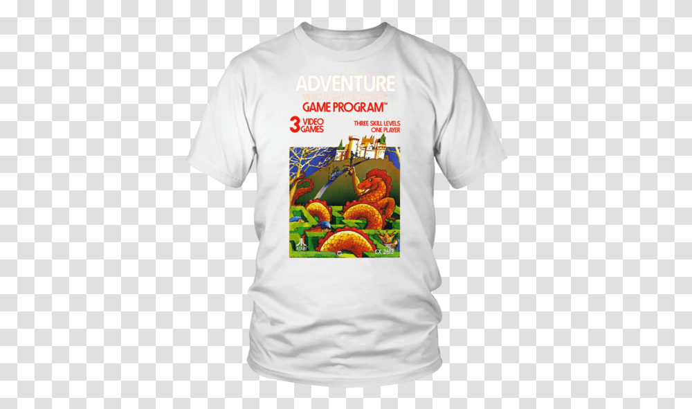 Adventure Atari 2600 Retro Vintage Video Game Box Art Xxxtentacion Shirt Rip, Clothing, Apparel, T-Shirt, Plant Transparent Png