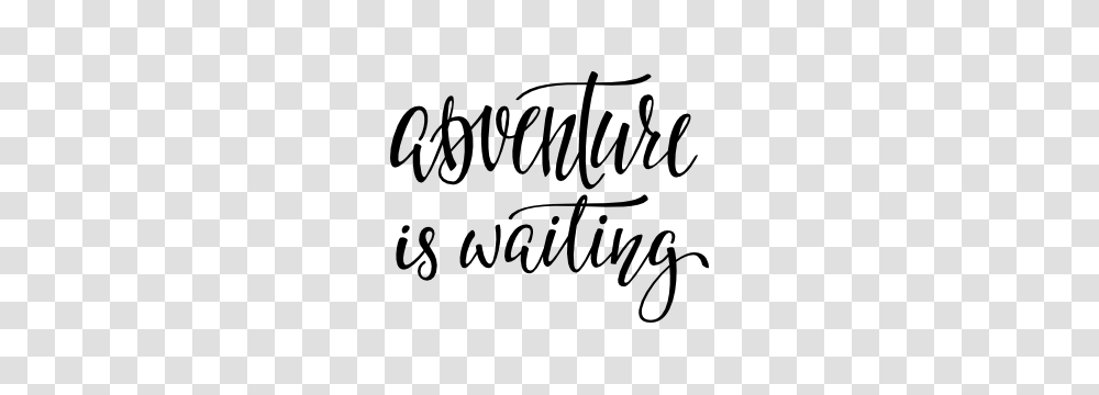 Adventure Is Waiting Sticker, Handwriting, Label, Calligraphy Transparent Png