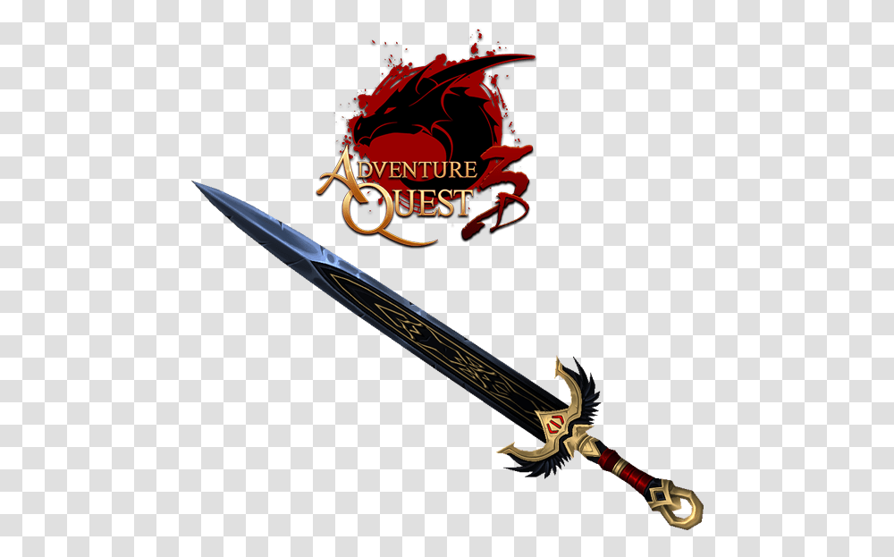Adventure Quest 3d Logo, Weapon, Weaponry, Blade, Sword Transparent Png