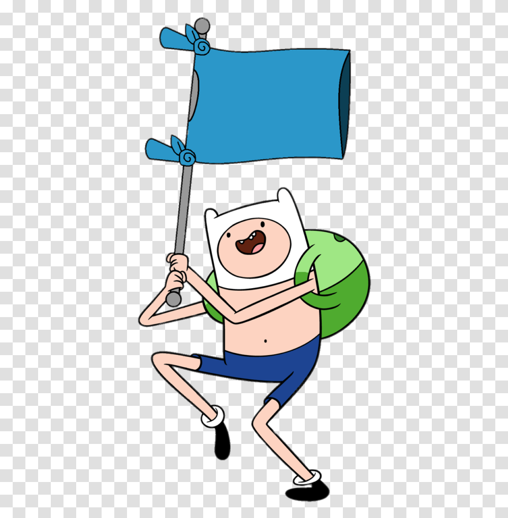 Adventure Time Finn Holding T Shirt Flag Adventure Time Finn, Person Transparent Png
