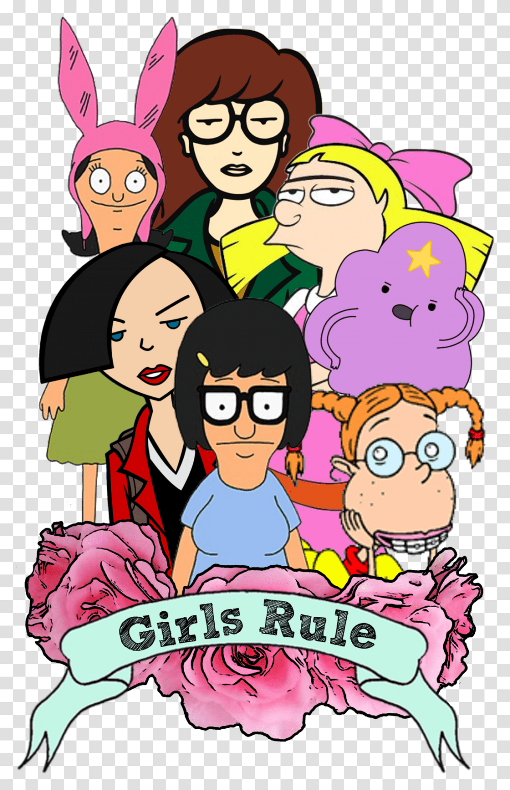 Adventure Time Girls Daria Hey Arnold Girls Rule Jane Daria Morgendorffer, Comics, Book, Poster, Advertisement Transparent Png