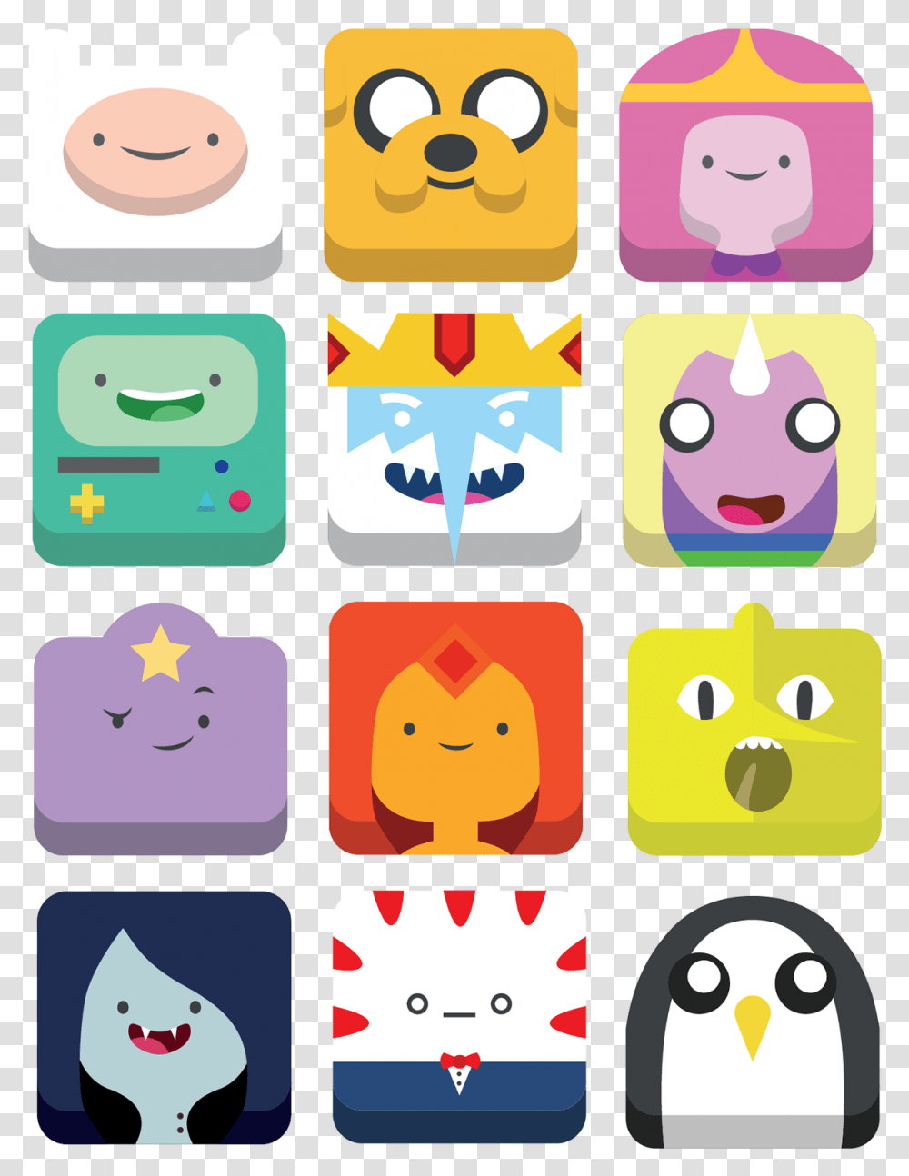 Adventure Time Icons By Nicholas Olsen Adventure Time Characters Heads, Rubber Eraser, Lunch, Interior Design Transparent Png
