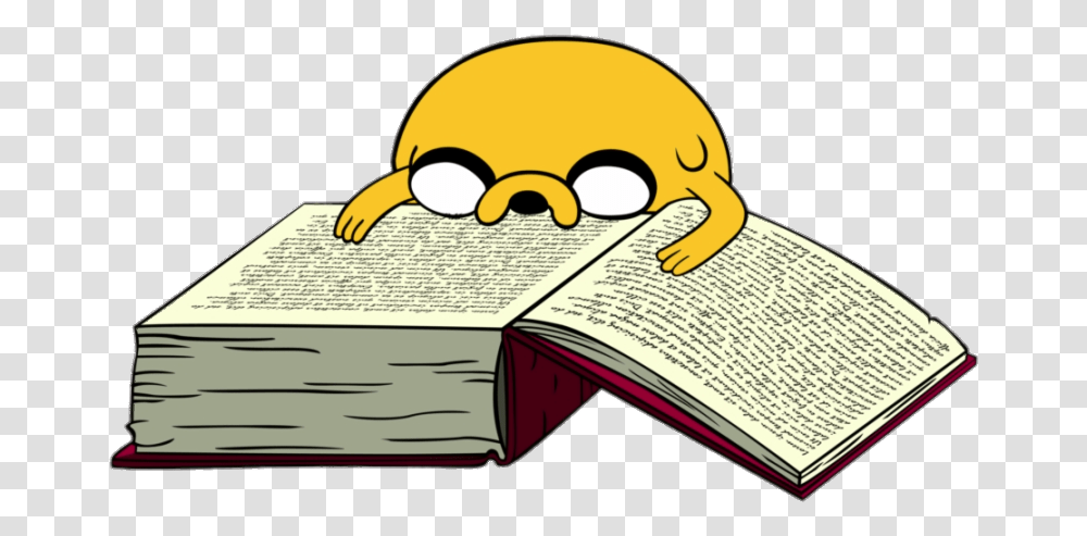 Adventure Time Jake Reading A Book Adventure Time Jake Book, Flyer, Poster, Paper, Advertisement Transparent Png