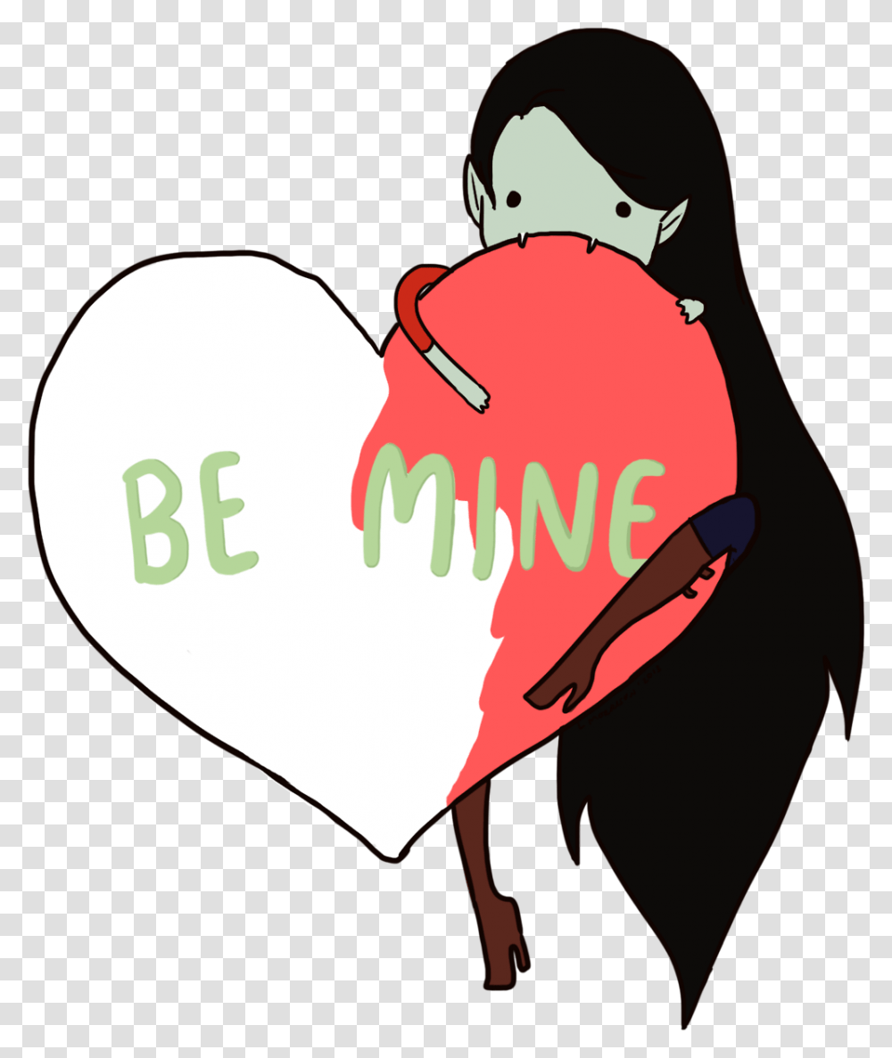 Adventure Time Marceline Be Mine, Heart, Face, Hand, Cushion Transparent Png