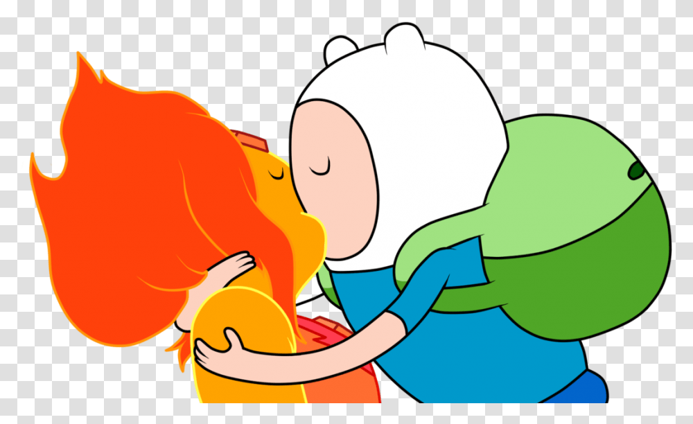 Adventure Time With Finn And Jake Wiki Kiss Finn X Flame Princess, Apparel, Outdoors, Kissing Transparent Png