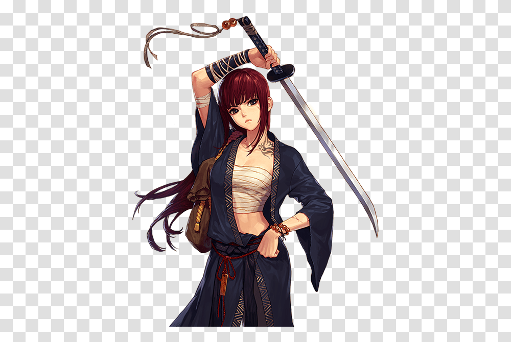 Adventurer Maker Files Female Samurai Anime, Person, Human, Manga, Comics Transparent Png