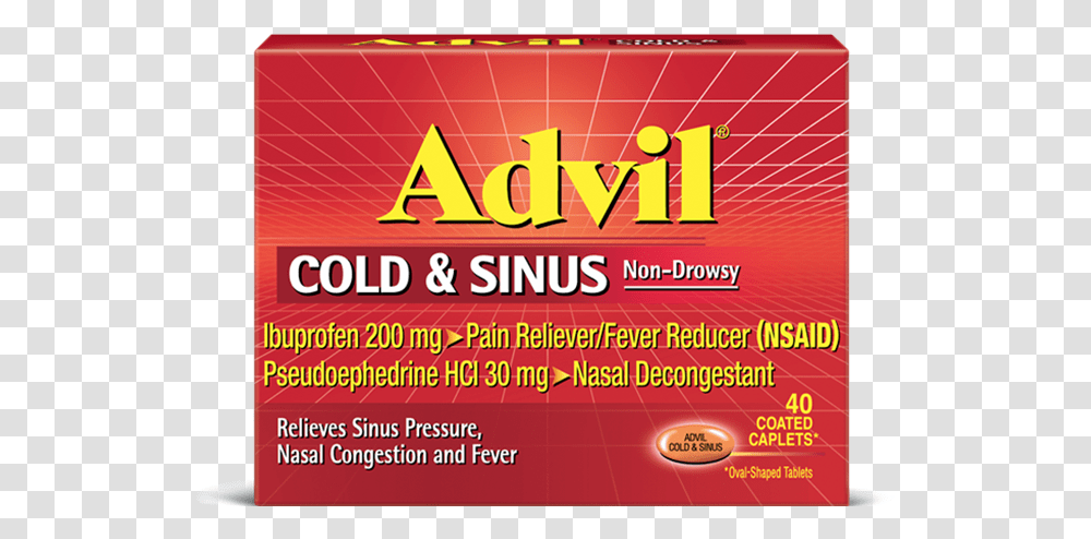 Advil Cold And Sinus, Advertisement, Poster, Flyer, Paper Transparent Png