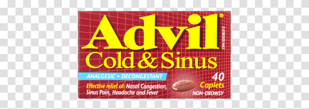 Advil Cold And Sinus, Word, Alphabet, Advertisement Transparent Png