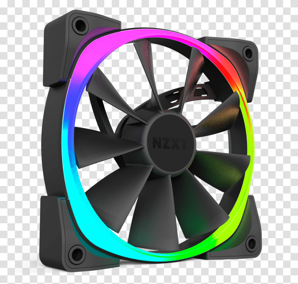 Aer Rgb Digitally Controlled Led Fans Nzxt Nzxt Aer Rgb 120, Helmet, Clothing, Apparel, Machine Transparent Png