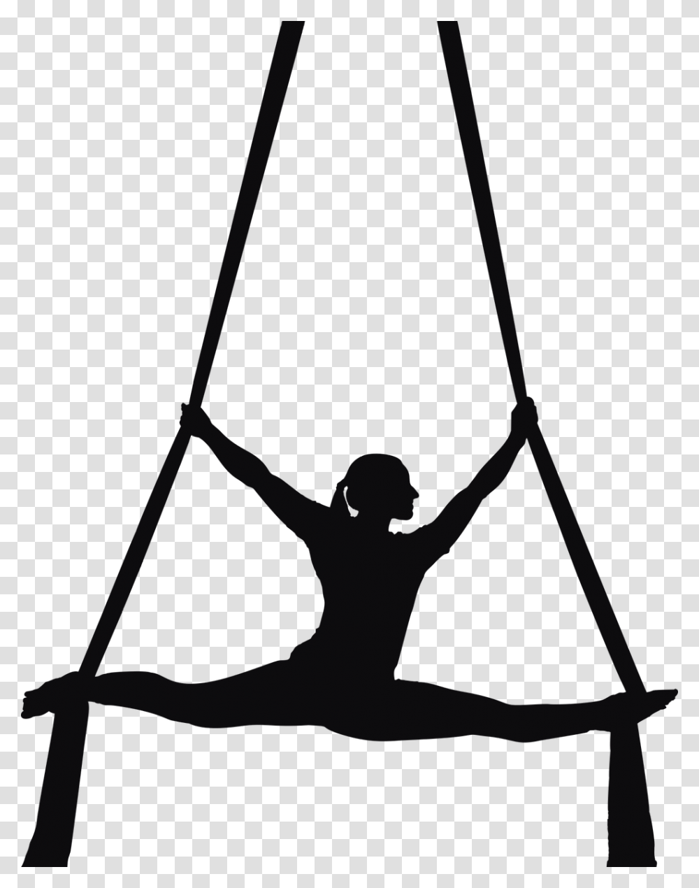 Aerial Silks Silhouette, Acrobatic, Bow, Leisure Activities, Circus Transparent Png